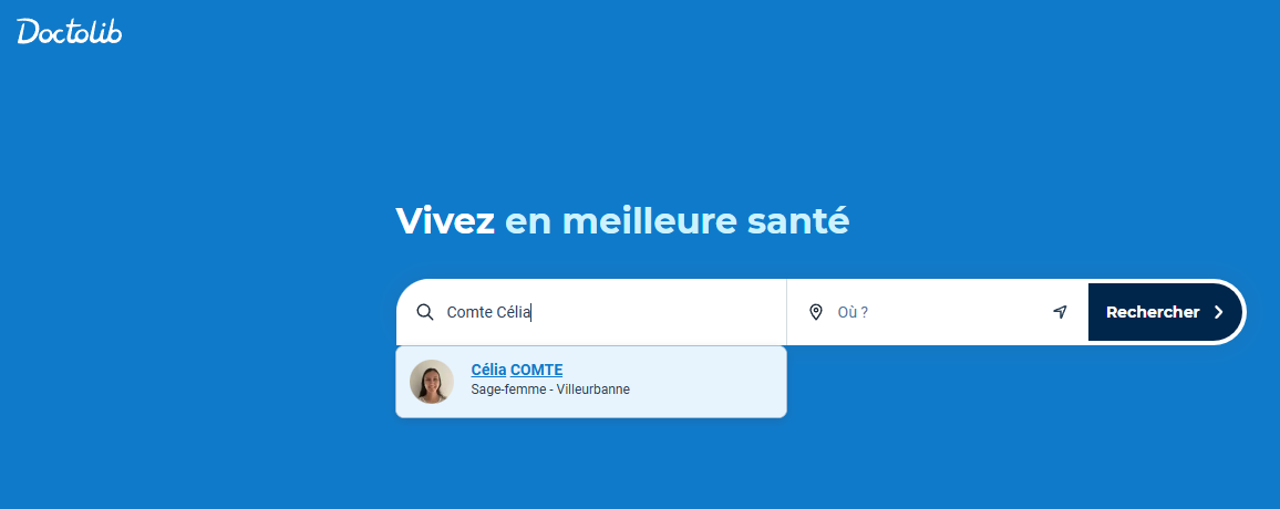 Recherche sur Doctolib